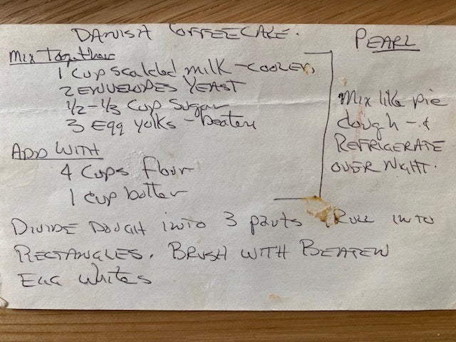 Great Grandma Pearl’s Christmas Danish Coffee Cake