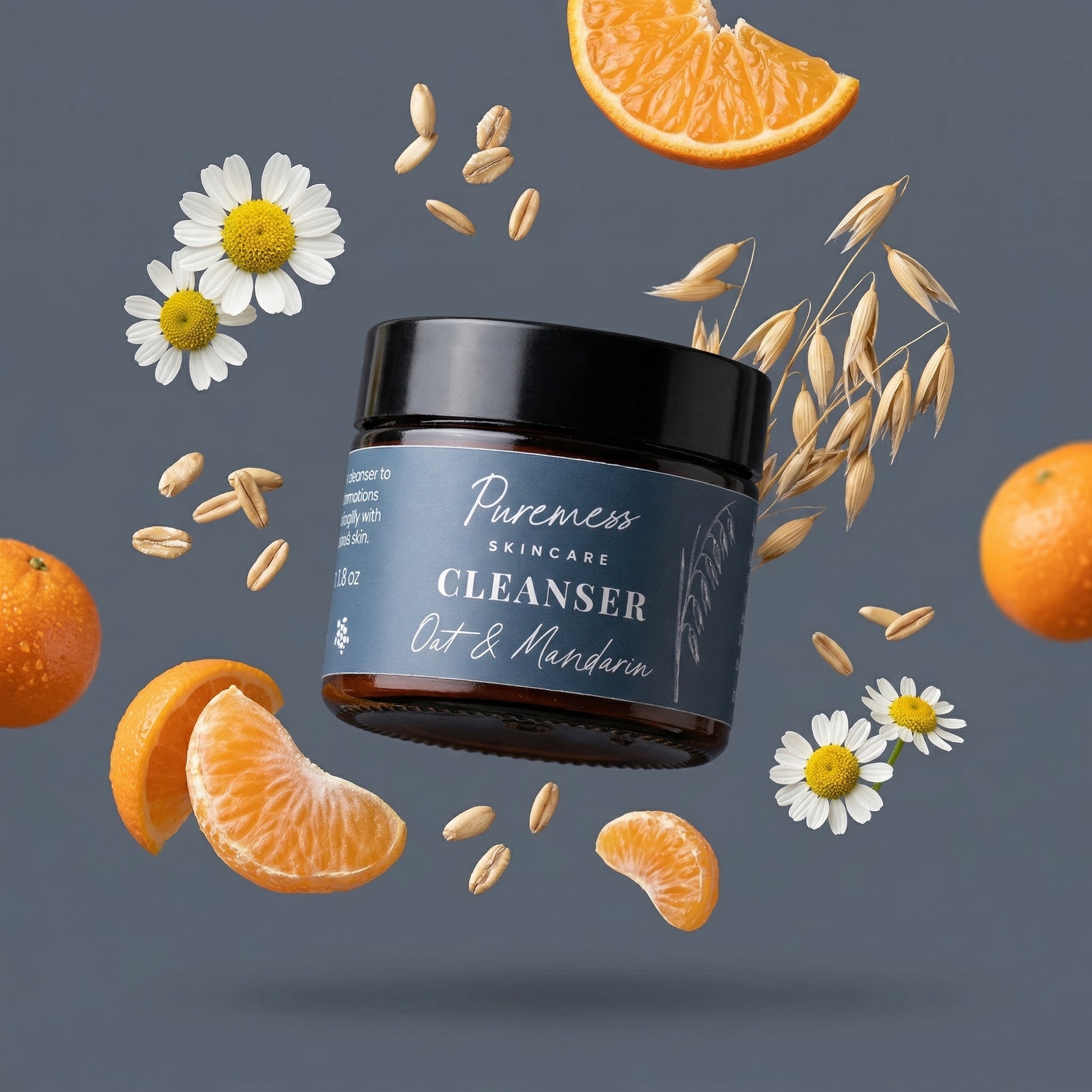 Sanfte Reinigungscreme mit Hafer und Mandarine für Männer – 50 g