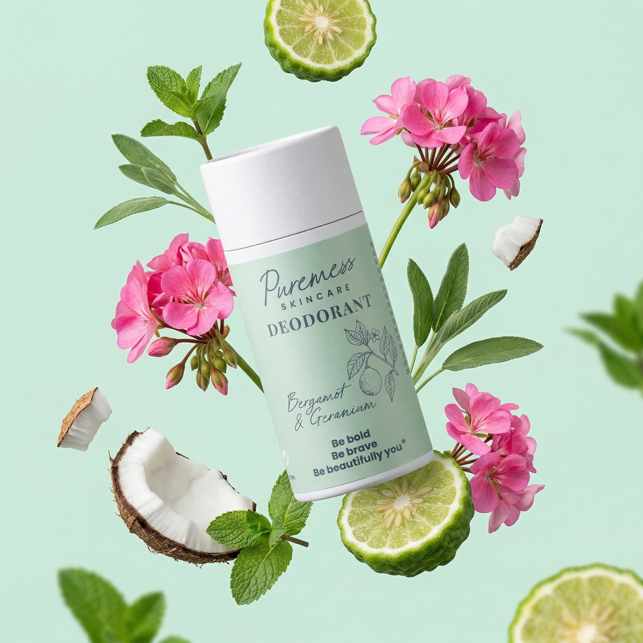 Veganes Deodorant mit Bergamotte und Geranie – 70 g