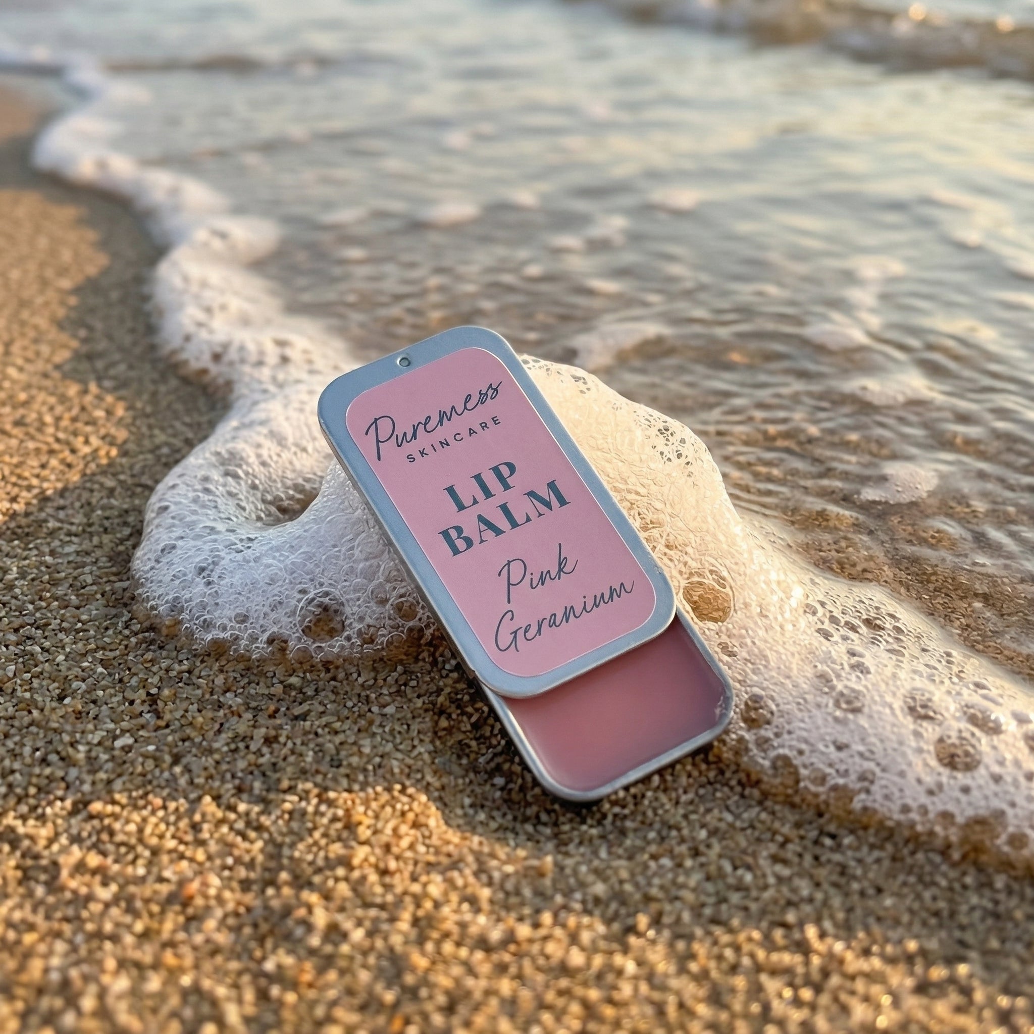 Pink Geranium Lip Balm - Travel Essential