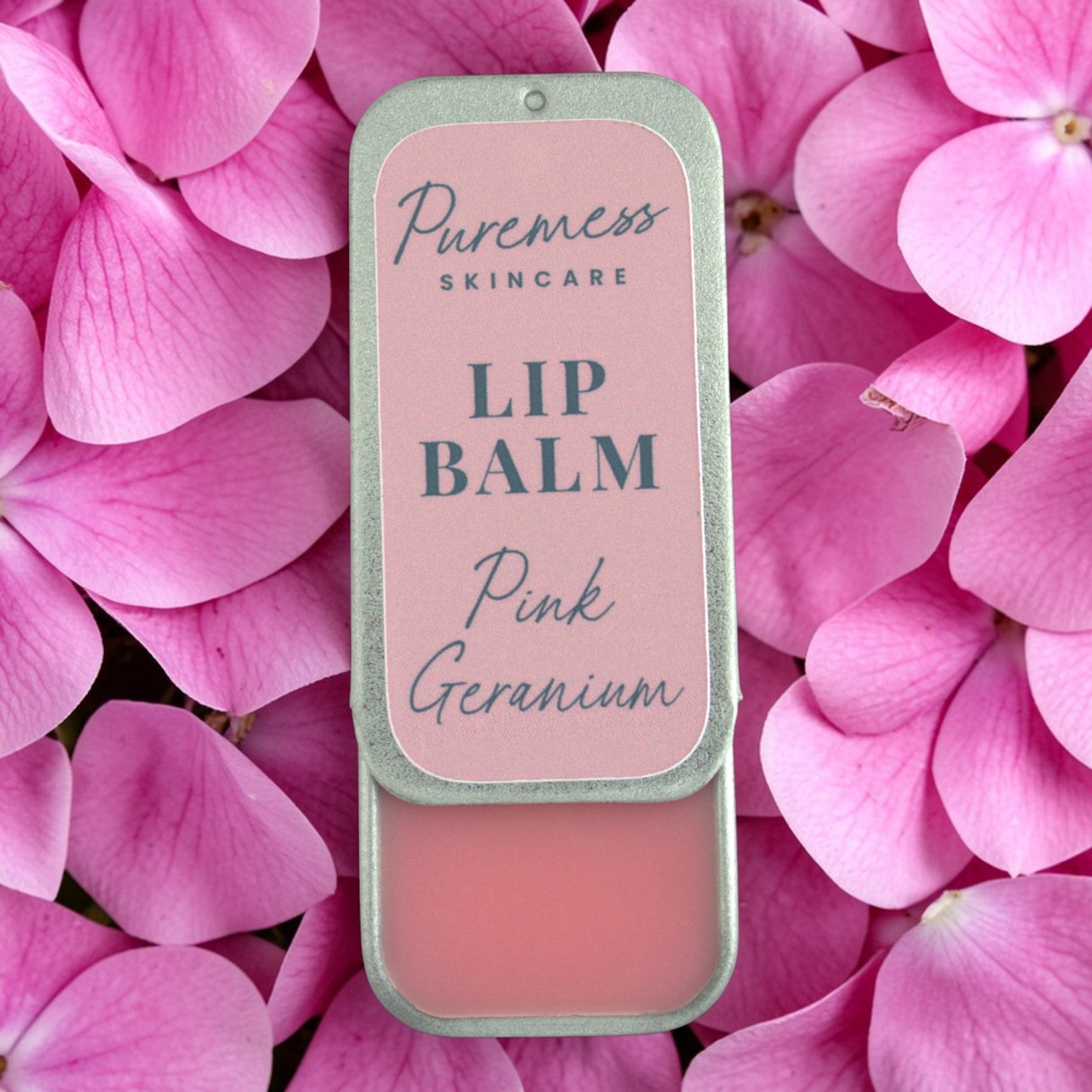 Pink Geranium Lip Balm - Travel Essential