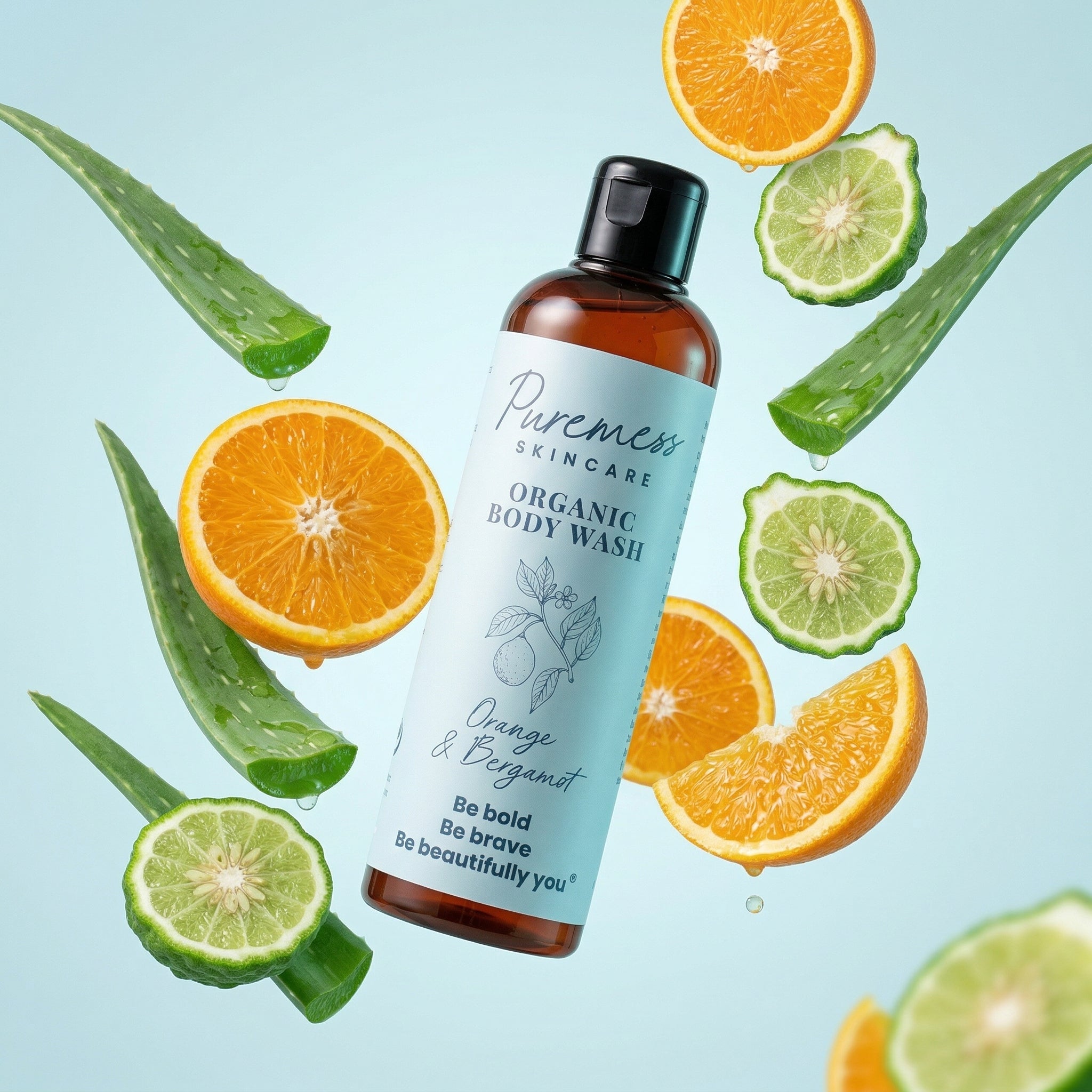 Gel douche bio à l'orange et à la bergamote - 250 ml
