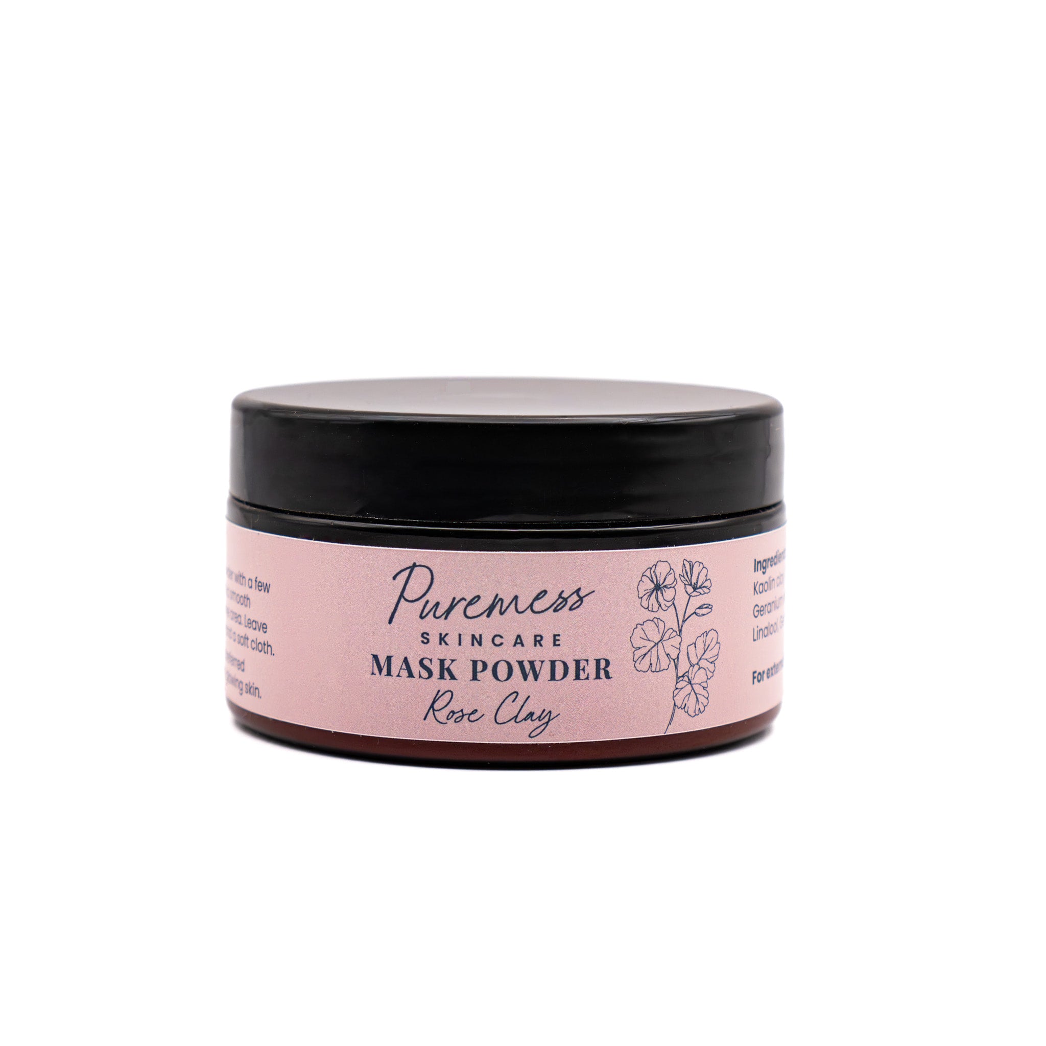 Masque visage à l'argile rose – Soin apaisant et éclaircissant | Puremess UK