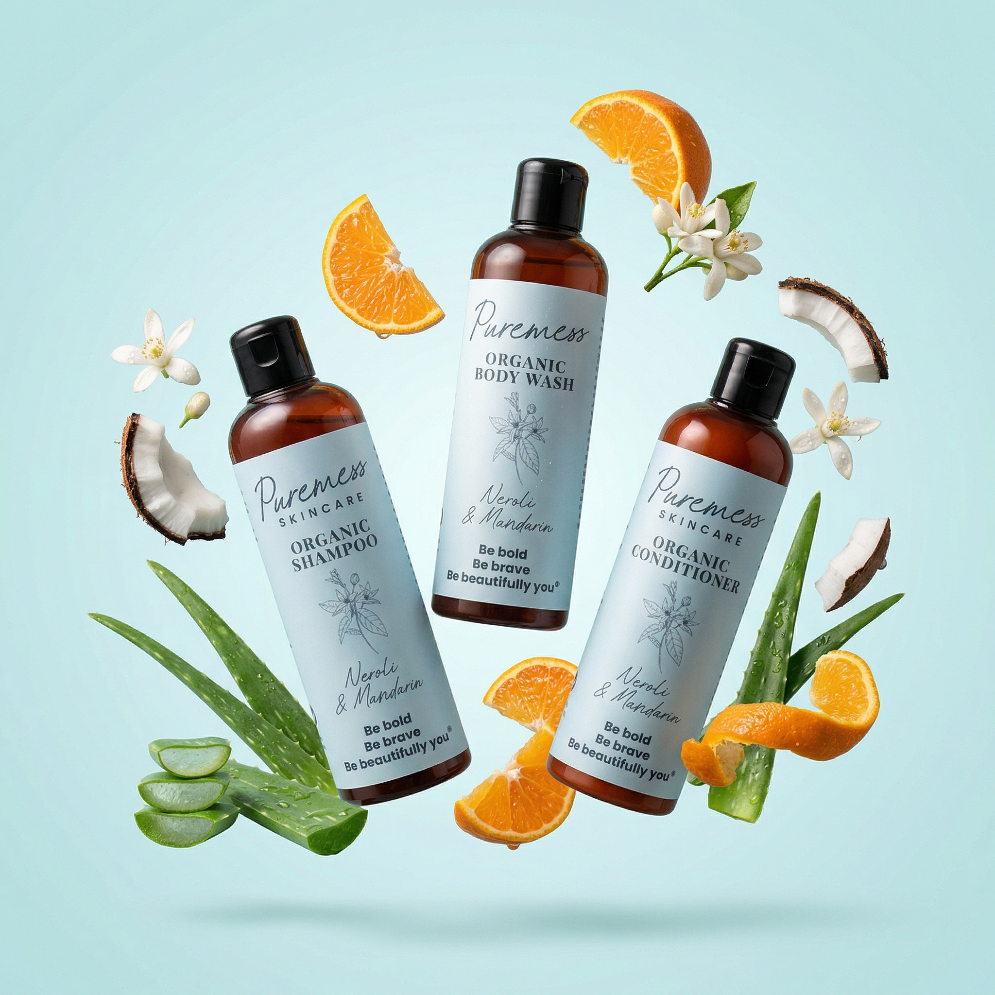 Neroli & Mandarin Organic Hair & Body Bundle | Soil Association Certified