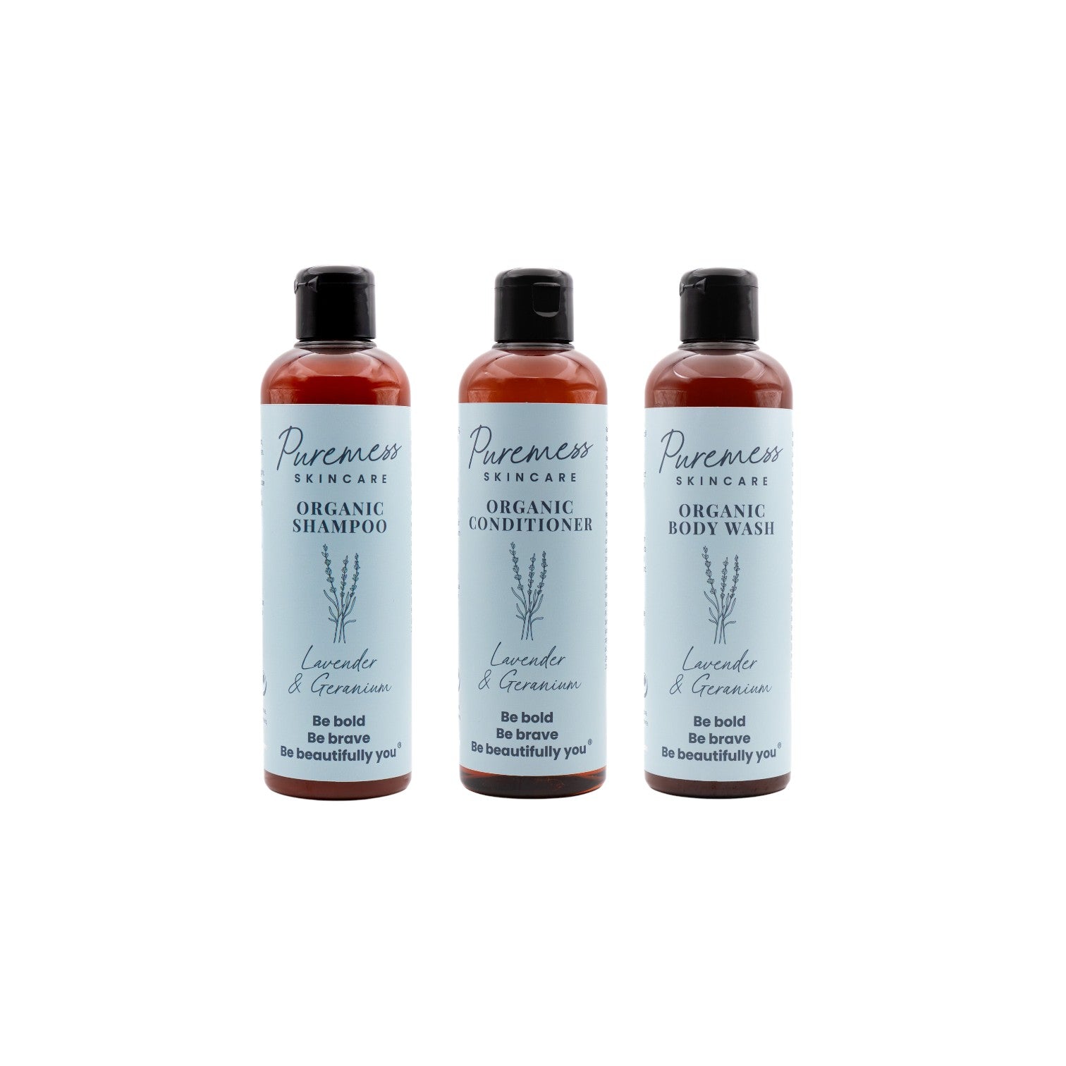 Lavender & Geranium Organic Hair & Body Bundle | Soil Association Certified