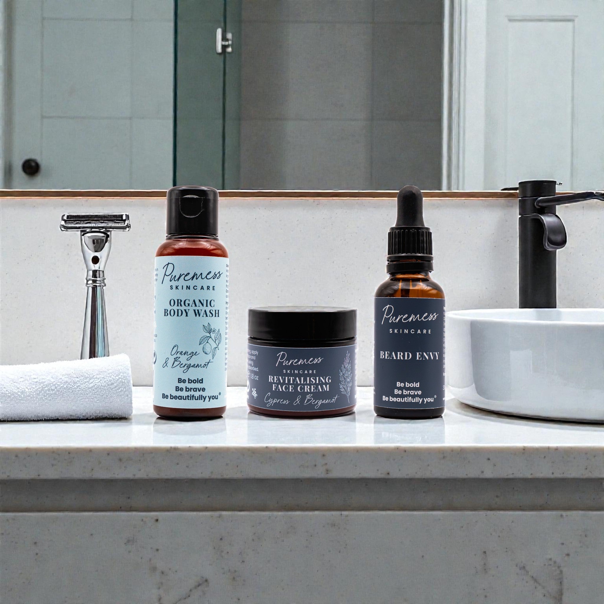 Men's Grooming Bundle | Beard Oil, Organic Shampoo & Face Cream