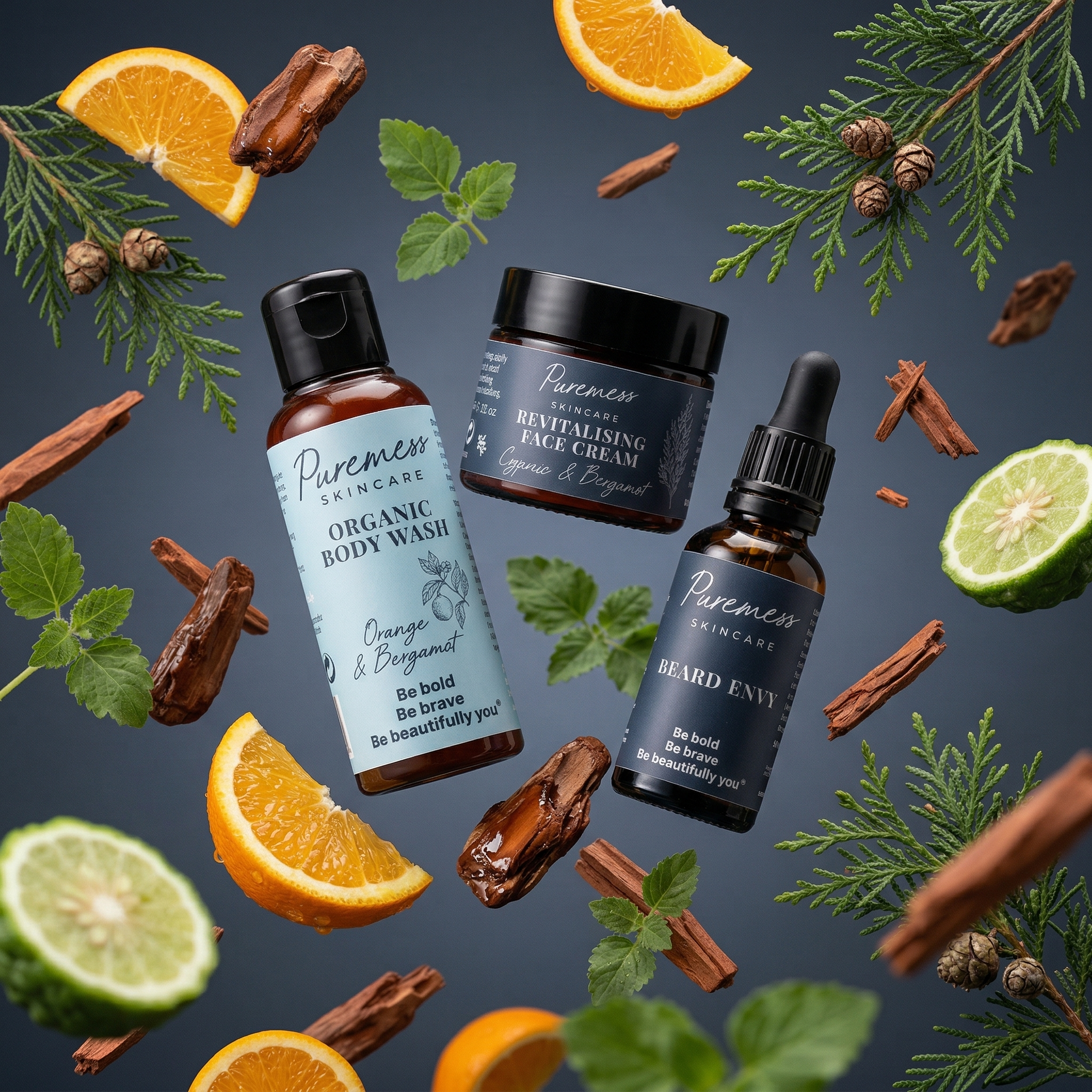 Men's Grooming Bundle | Beard Oil, Organic Shampoo & Face Cream
