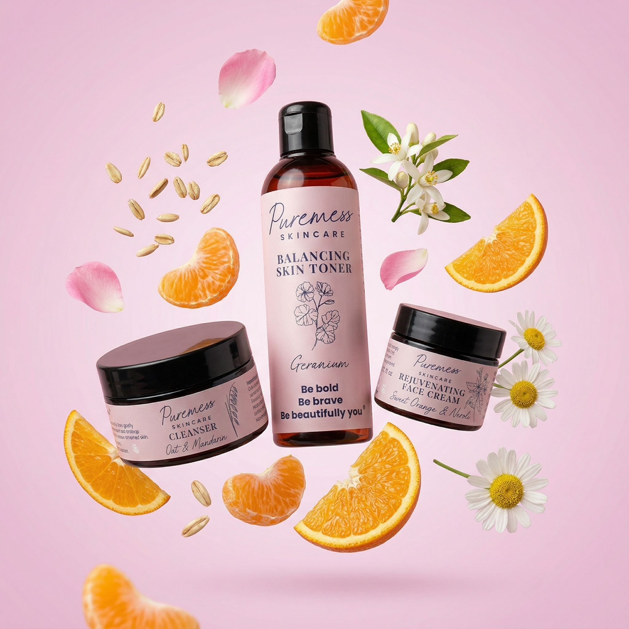 Daily Skin Routine Bundle | Natural Cleanser, Toner & Face Cream