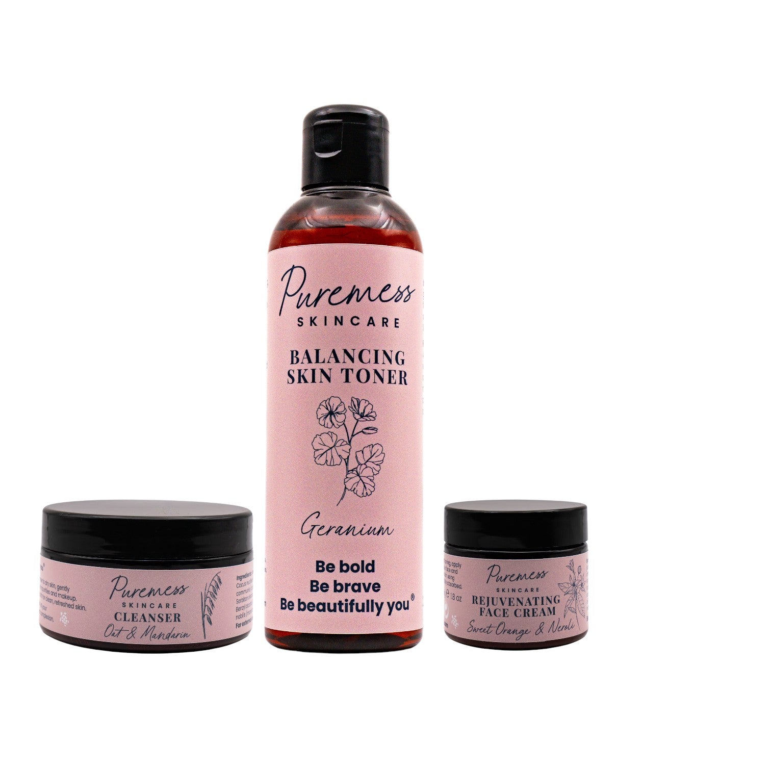 Daily Skin Routine Bundle | Natural Cleanser, Toner & Face Cream