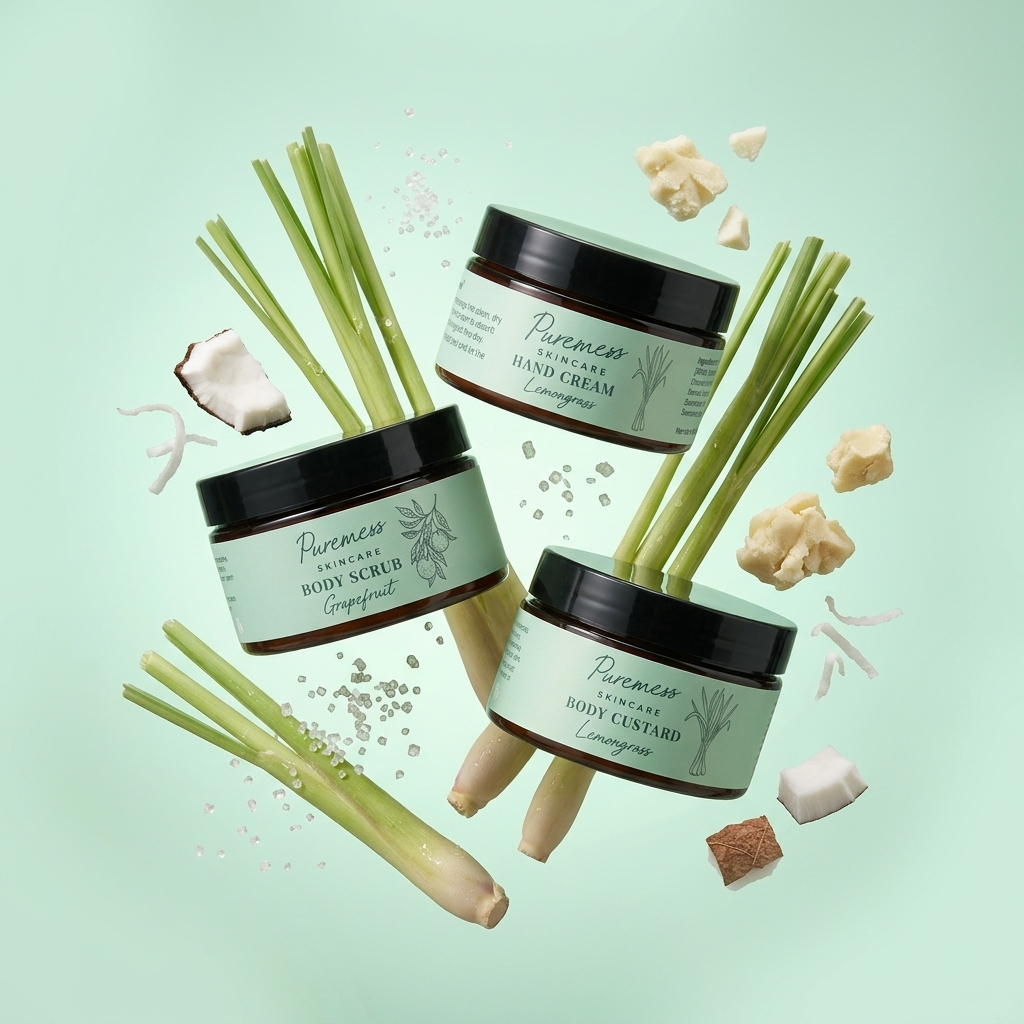 Scrub & Hydrate Lemongrass Bundle | Natural Body Care Gift Set