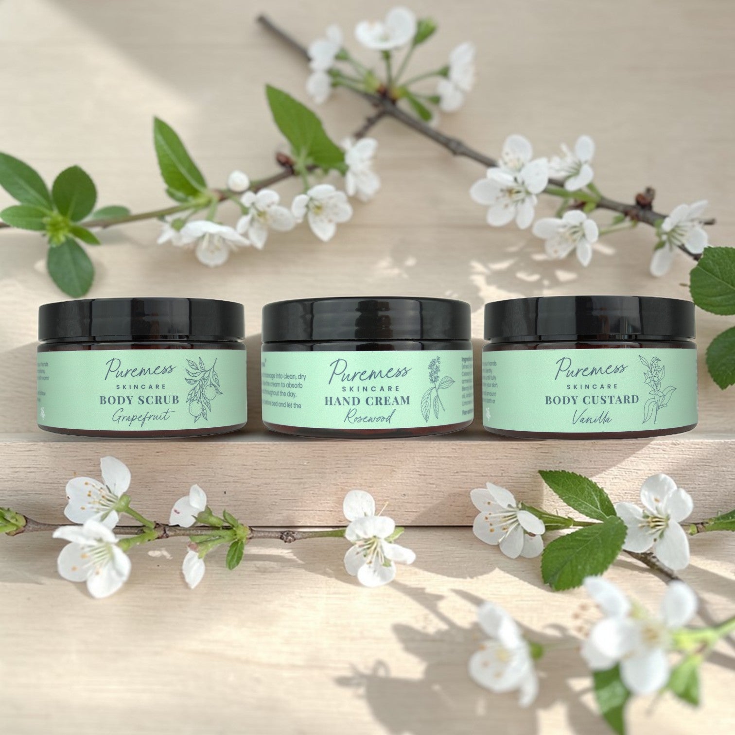 Scrub & Hydrate Rosewood & Vanilla Bundle | Natural Body Care Gift Set