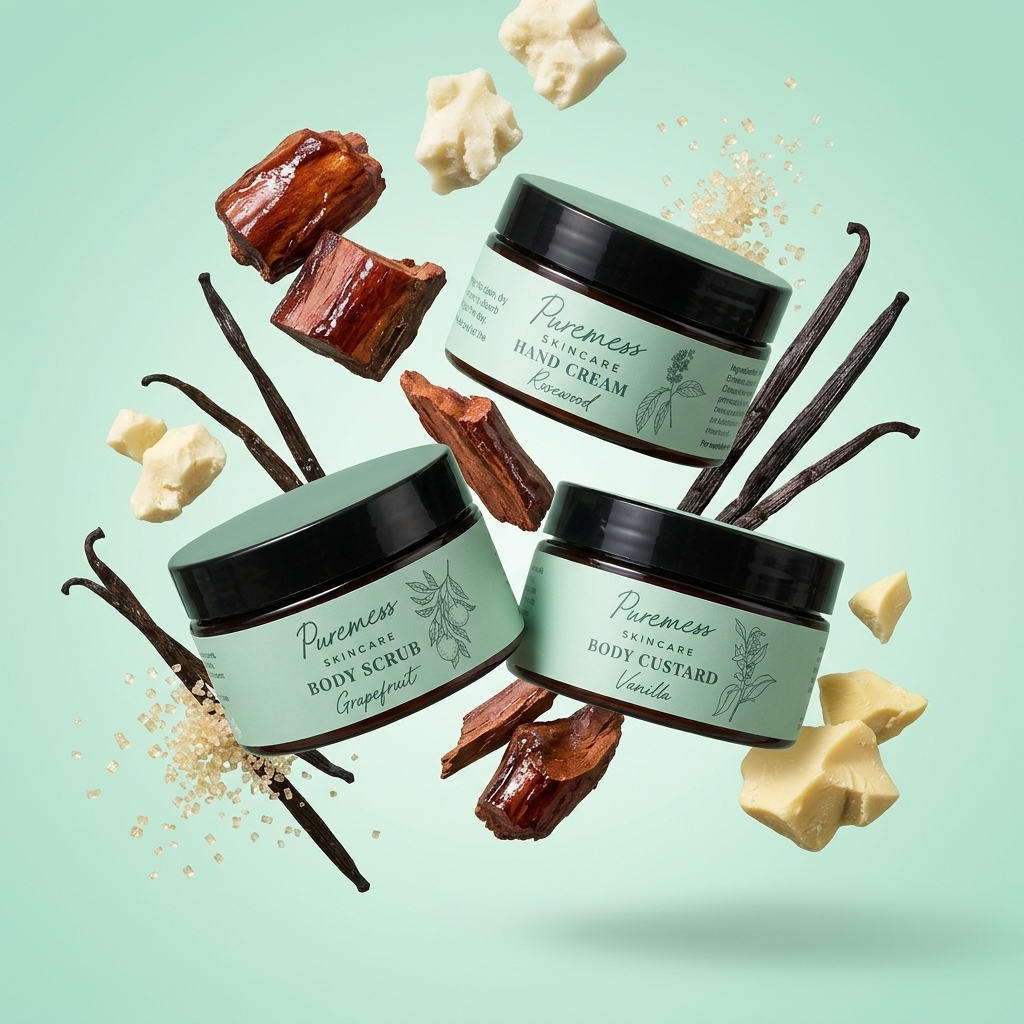 Scrub & Hydrate Rosewood & Vanilla Bundle | Natural Body Care Gift Set