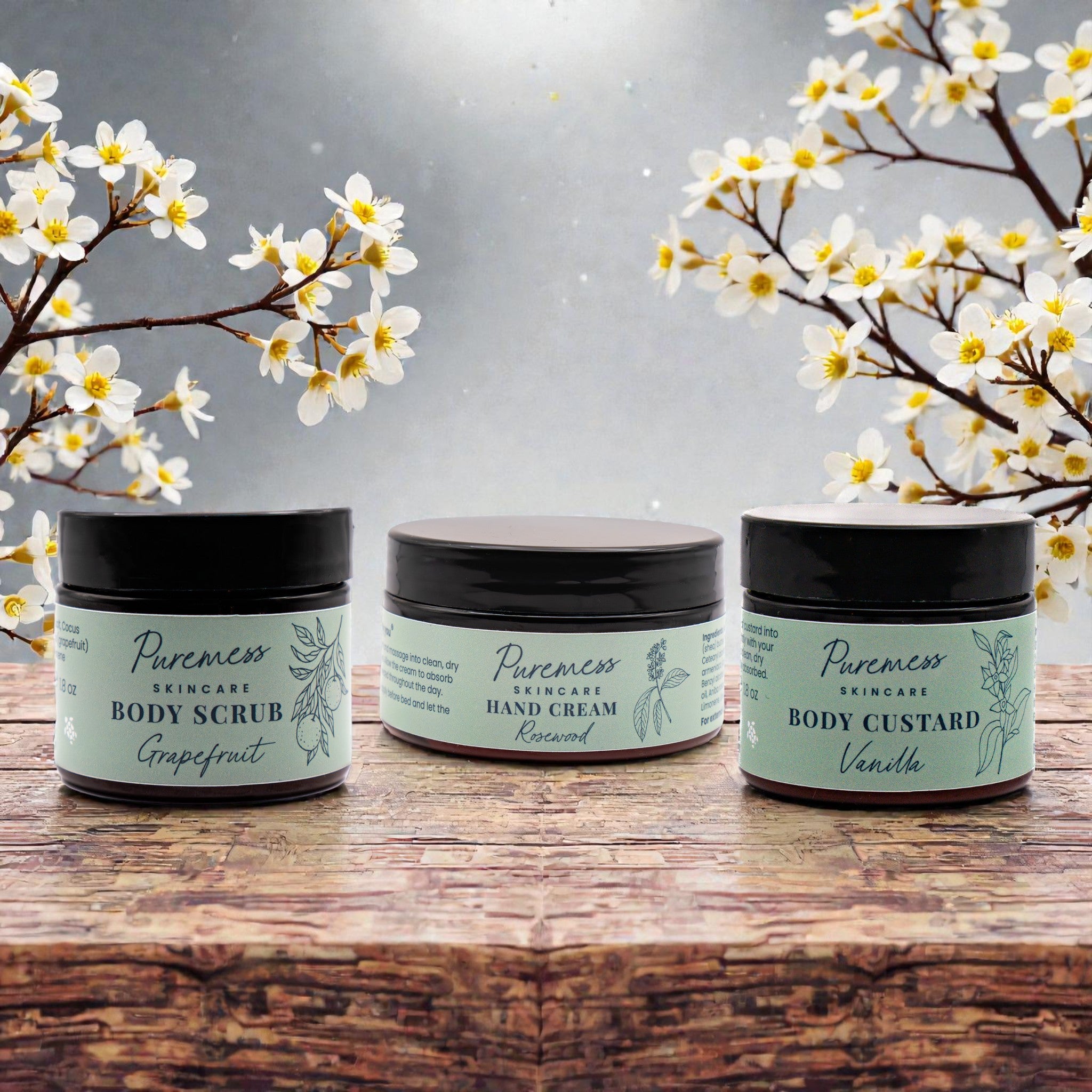 Scrub & Hydrate Grapefruit & Vanilla & Rosewood Travel Body Bundle