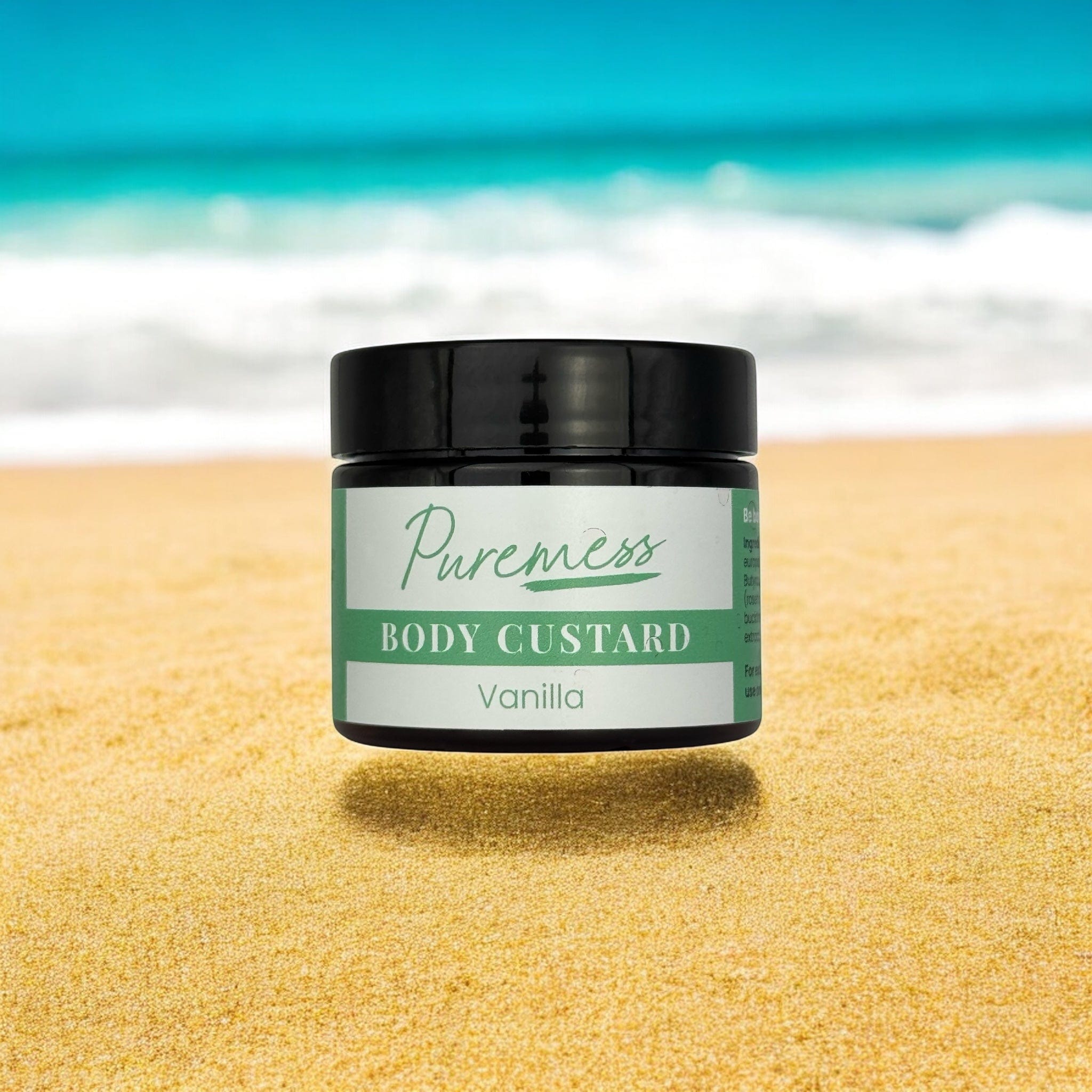 Puremess Vanilla Body Custard with botanical ingredients in eco-friendly beauty sustainable packaging, handmade in the UK. - Vanilla Body Custard - PUREMESS SKINCARE