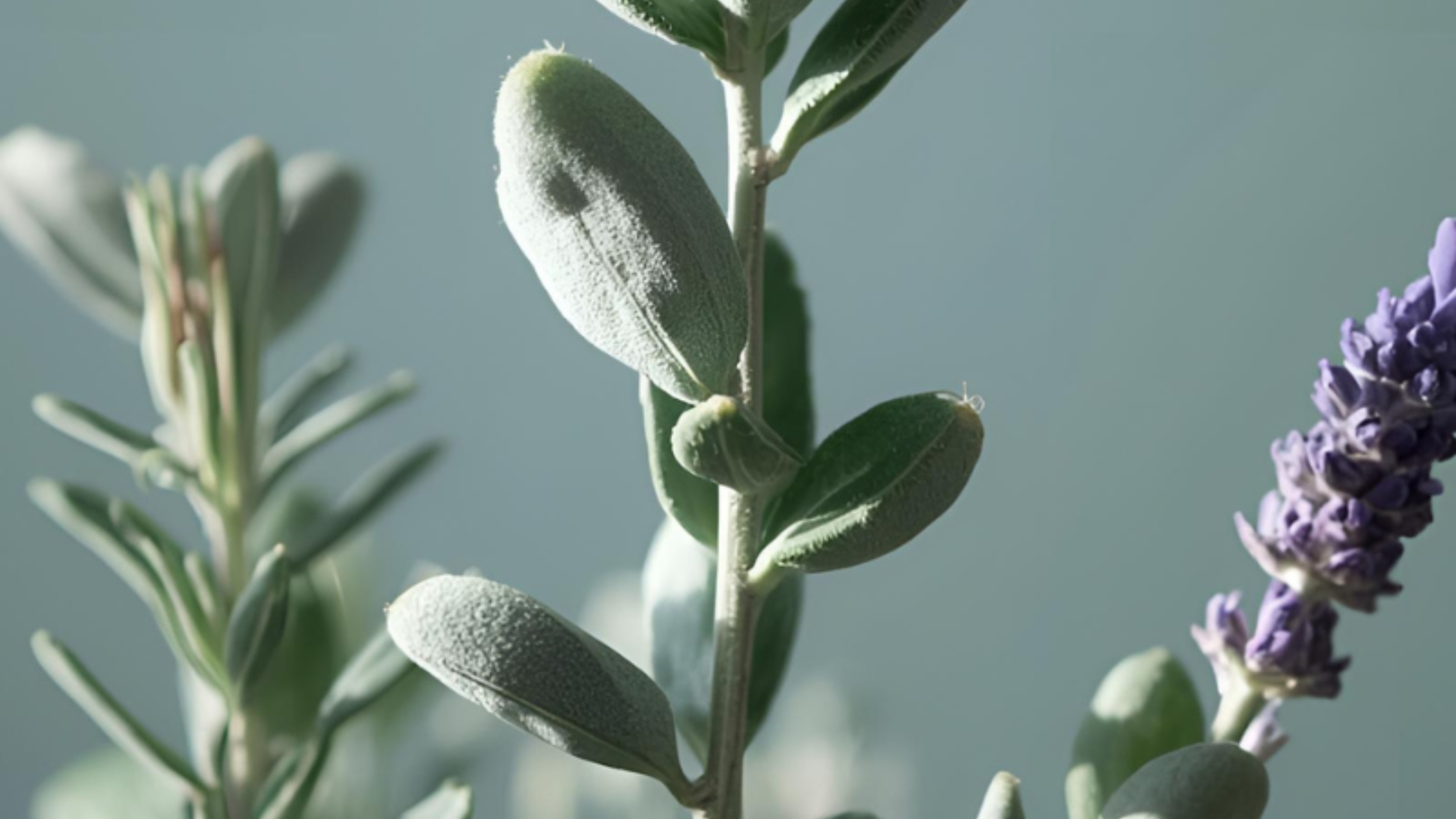 close up of eucalyptus and lavender