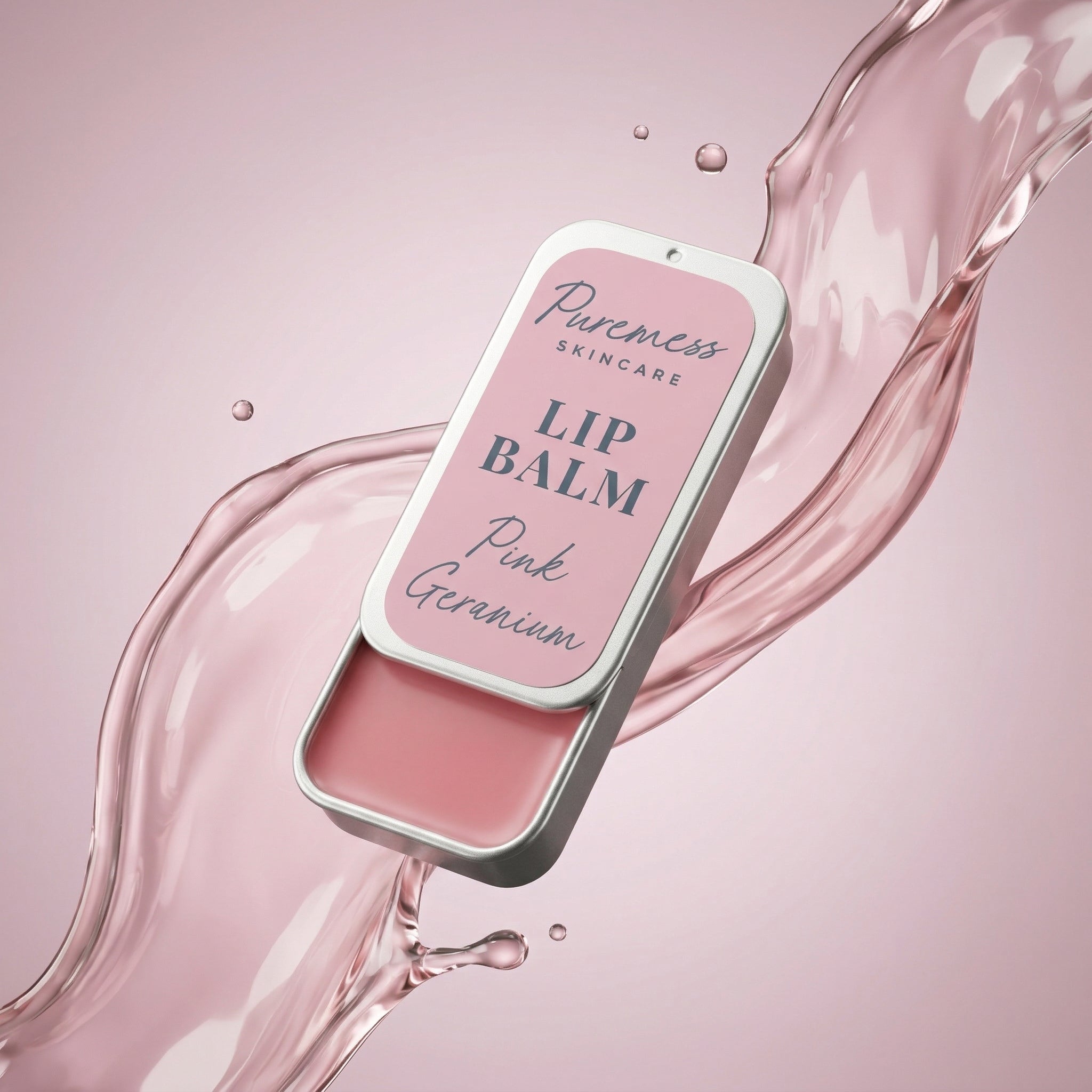 Pink Geranium Lip Balm - Travel Essential