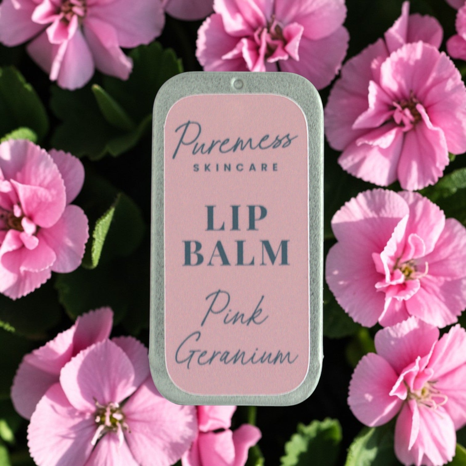 Pink Geranium Lip Balm - Travel Essential