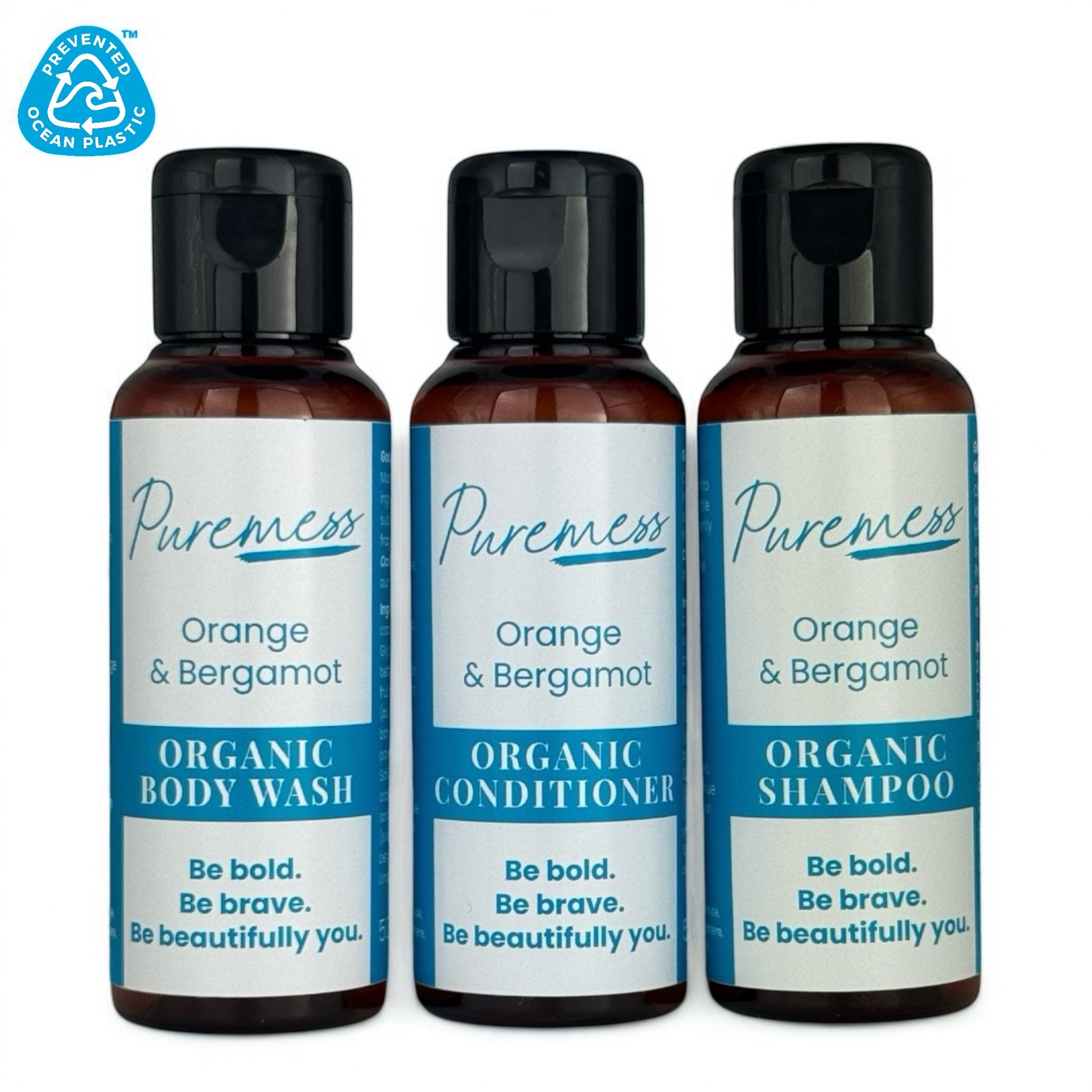 Orange & Bergamot Organic Hair & Body Gift Bundle – 3 x 50ml Travel Sizes