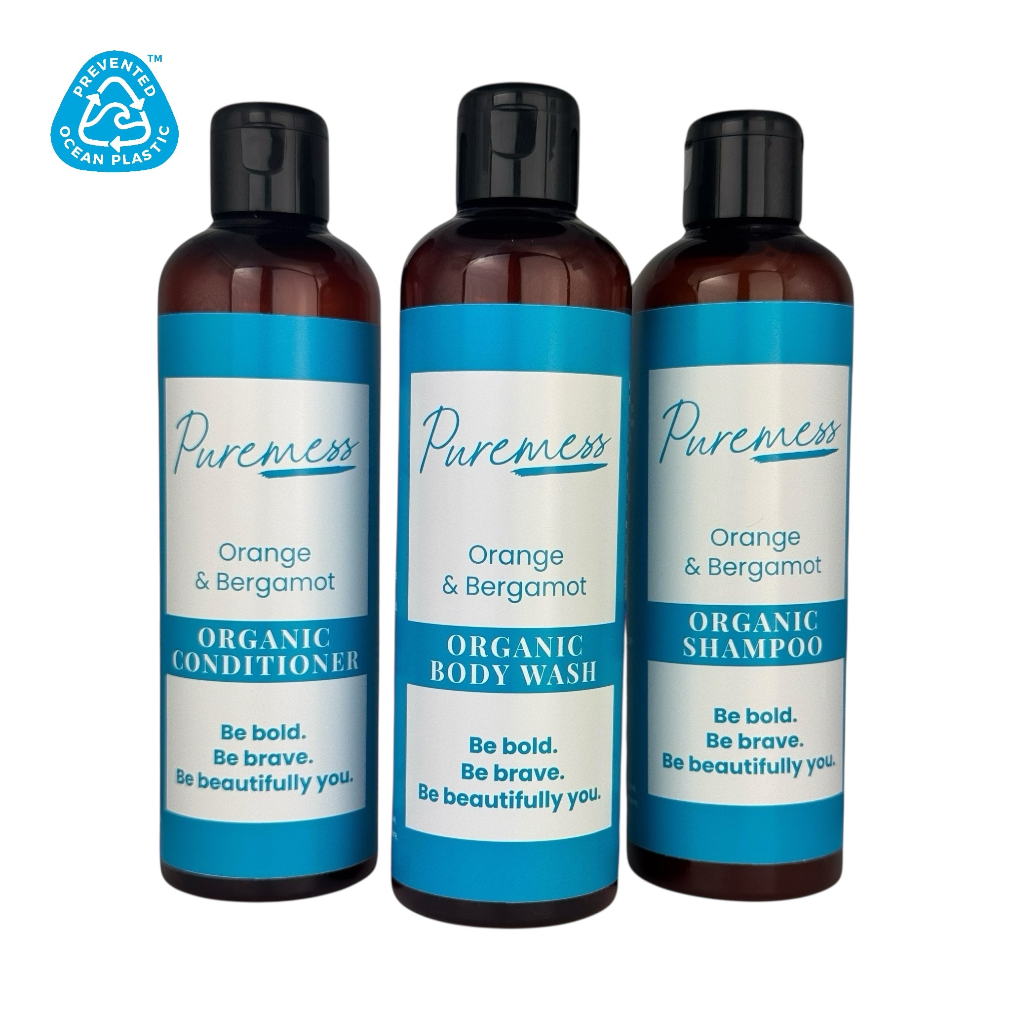 Orange & Bergamot Organic Hair & Body Bundle – 3 x 250ml