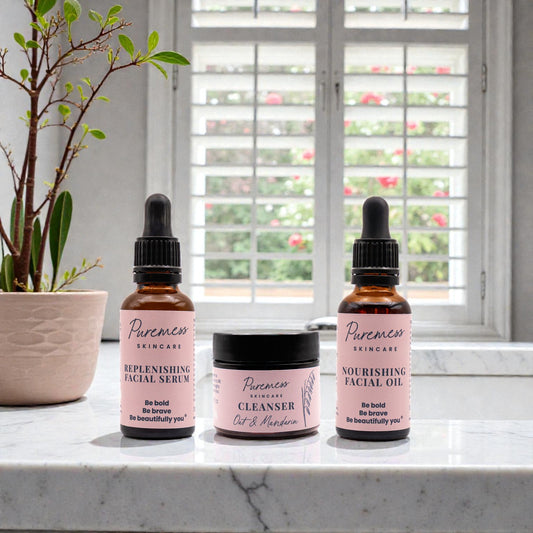 Moisture Boost Natural Skincare Bundle – Serum, Oil & Face Cream