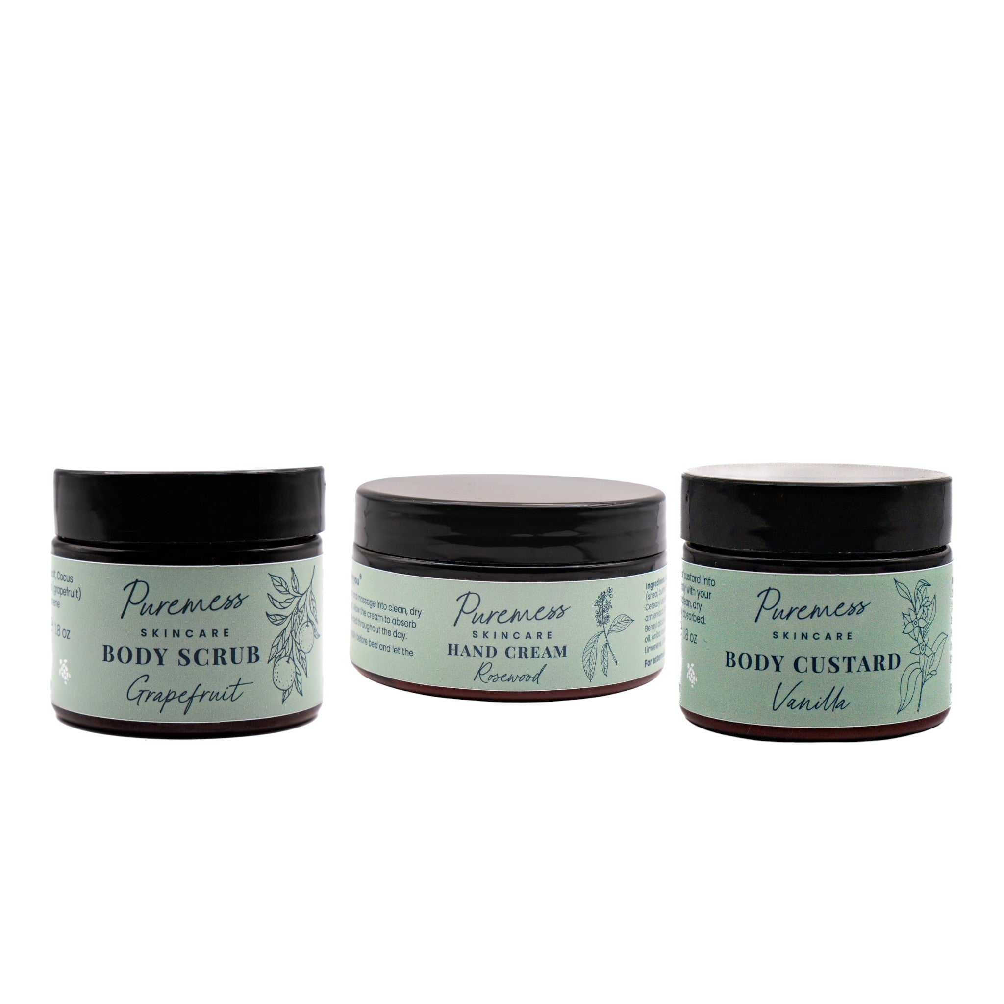 Scrub & Hydrate Grapefruit & Vanilla & Rosewood Travel  Body Bundle