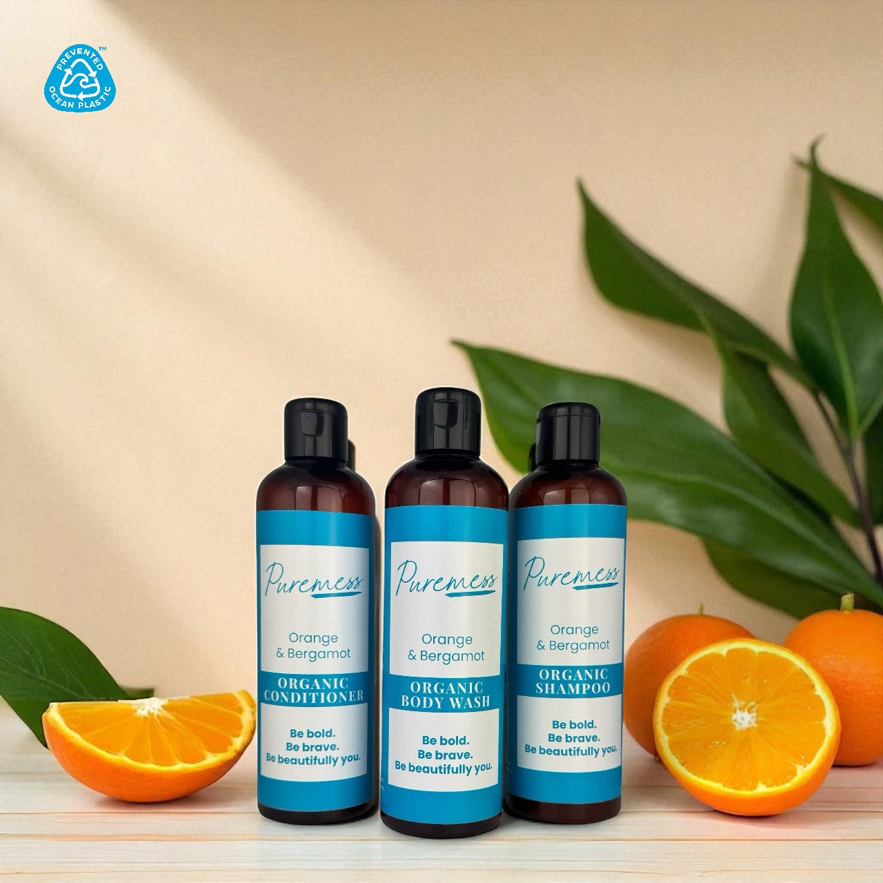 Orange & Bergamot Organic Hair & Body Bundle – 3 x 250ml
