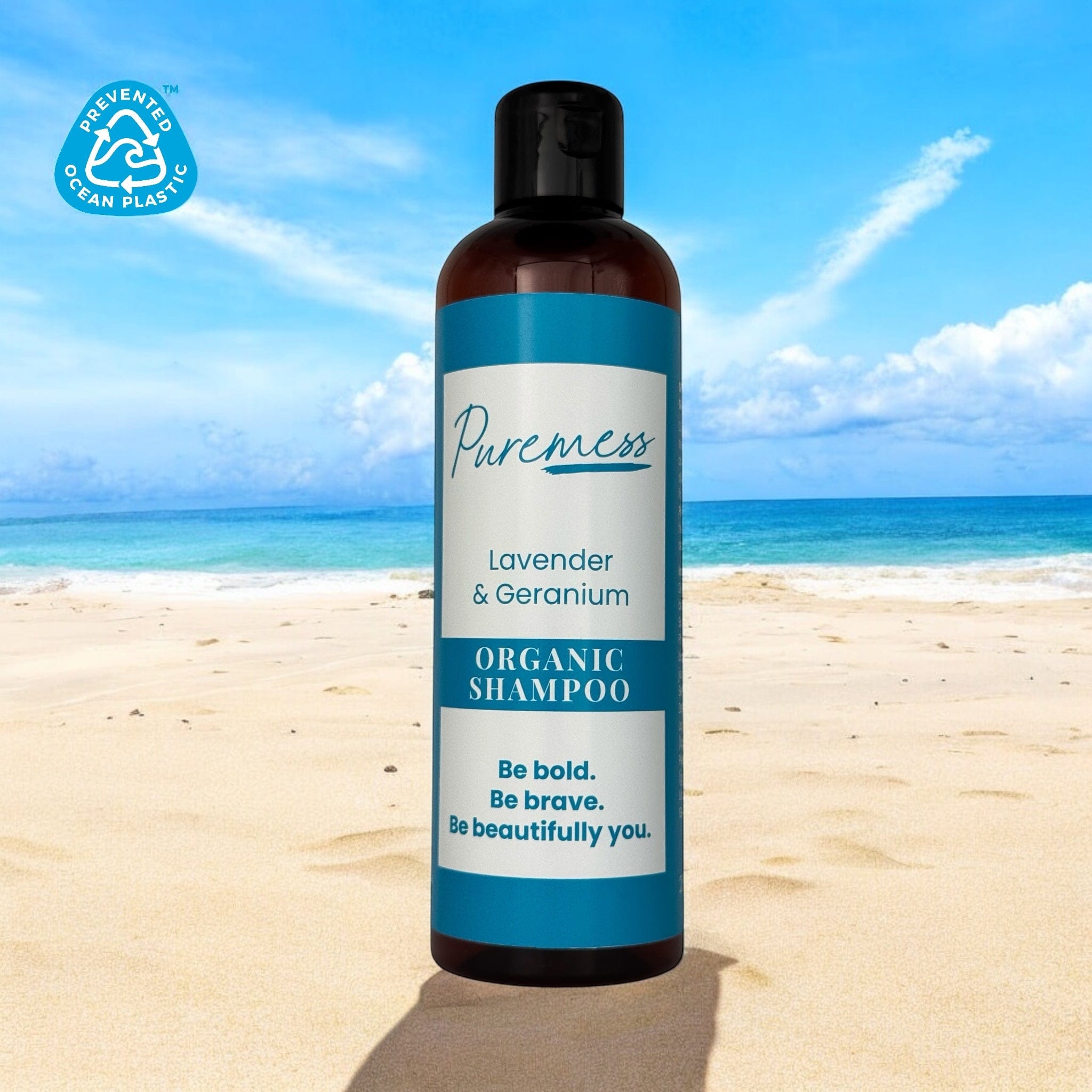 Lavender & Geranium Organic Shampoo with botanical ingredients and sustainable packaging by Puremess, eco-friendly beauty. - Lavender & Geranium Organic Shampoo - PUREMESS SKINCARE